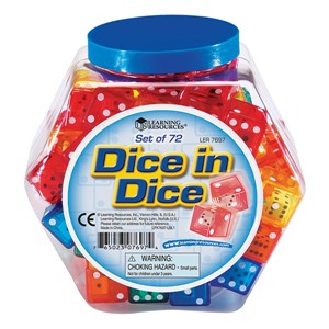 Dice in Dice Bucket - Set of 72